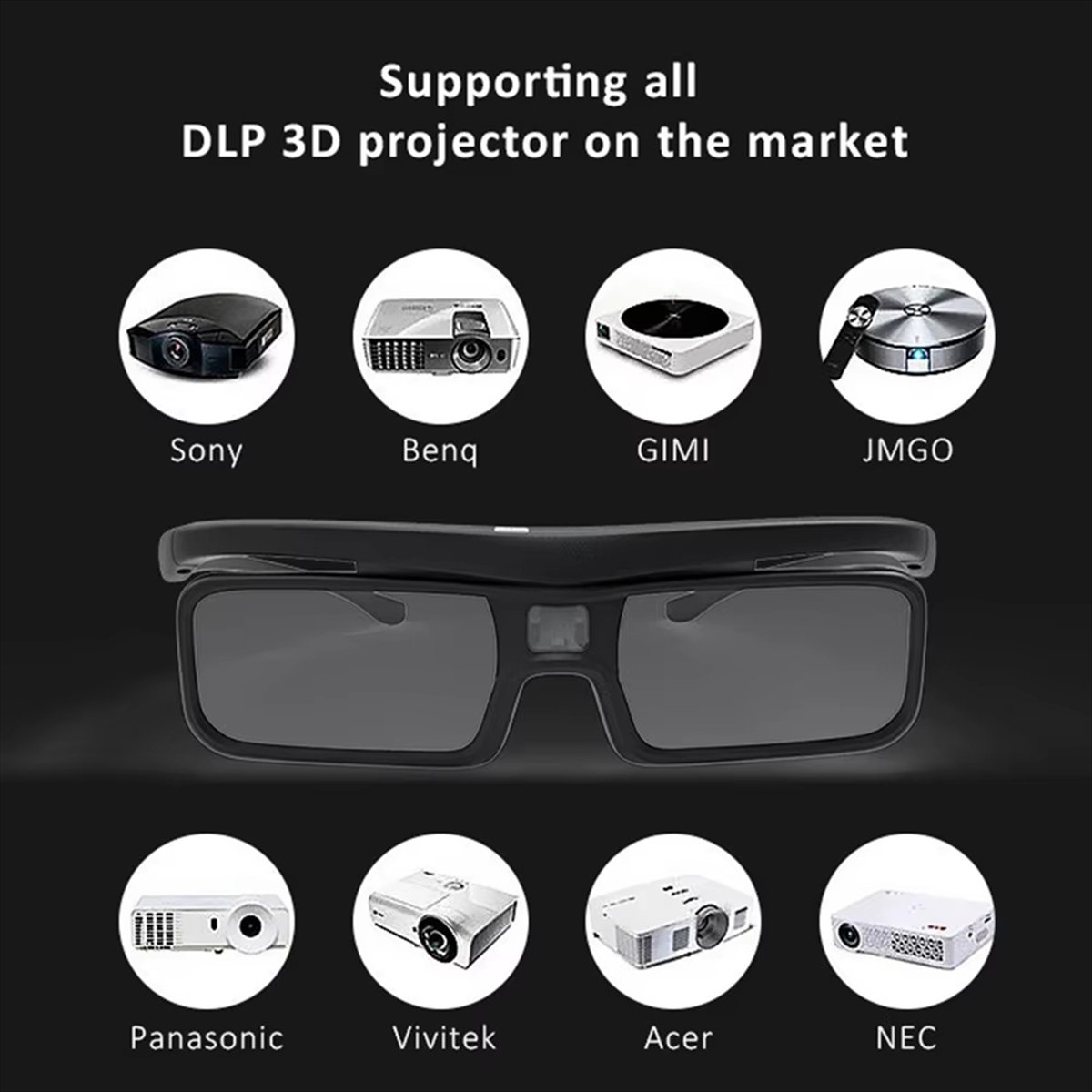 Active 3D Glasses Dlp Link Projector - Очки 3D с активным затвором popop