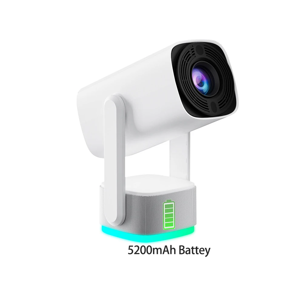 Mini Portable Projector Rechargeable Battery - Мини-проектор с перезаряжаемой батареей, 1080P, умный
