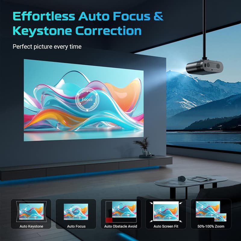 Проектор Huaweishi L007 2025 г – обзор и цена Auto Focus Keystone Correction Projector