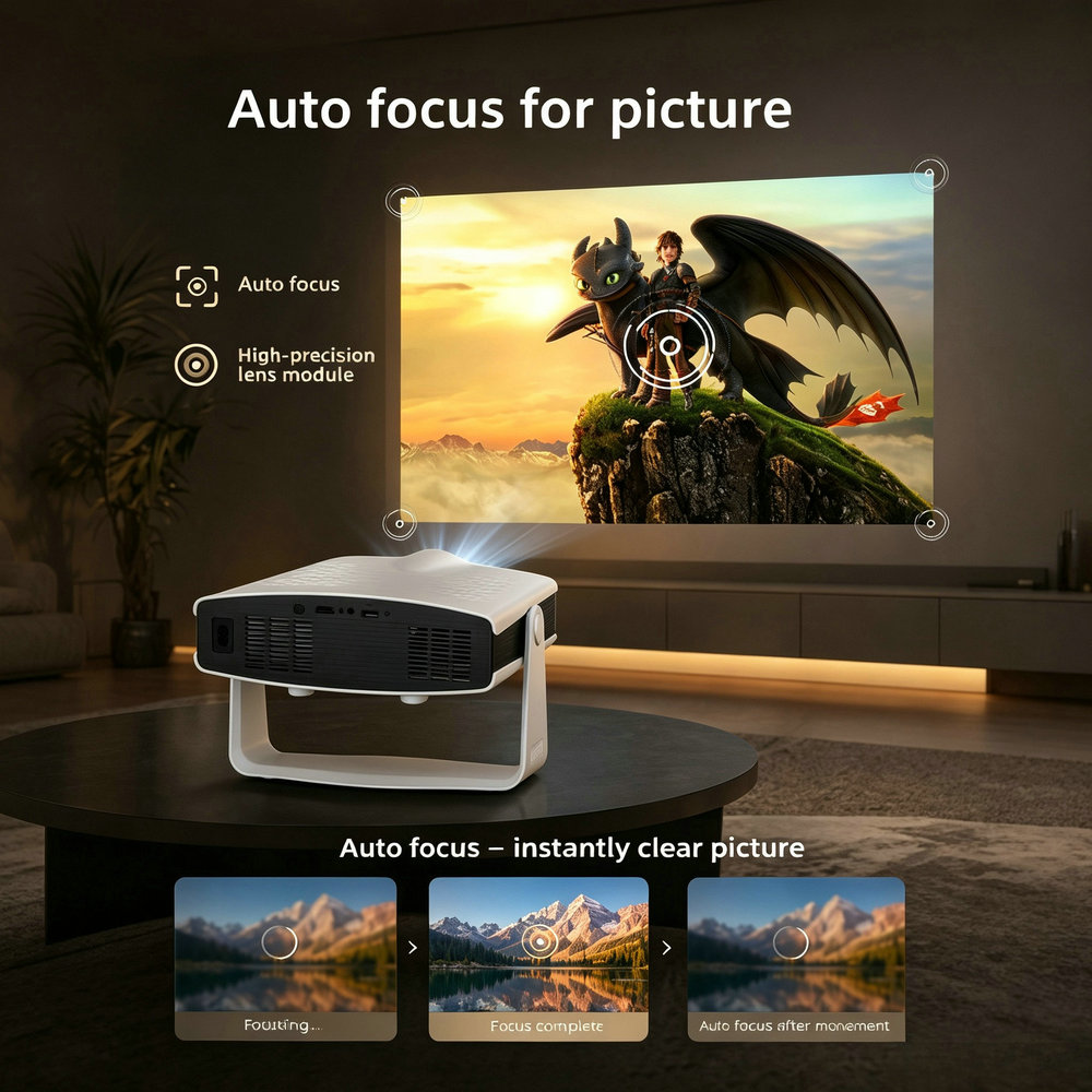 Проектор с ЖК-экраном, разреше – обзор и цена Auto Focus Keystone Correction Projector