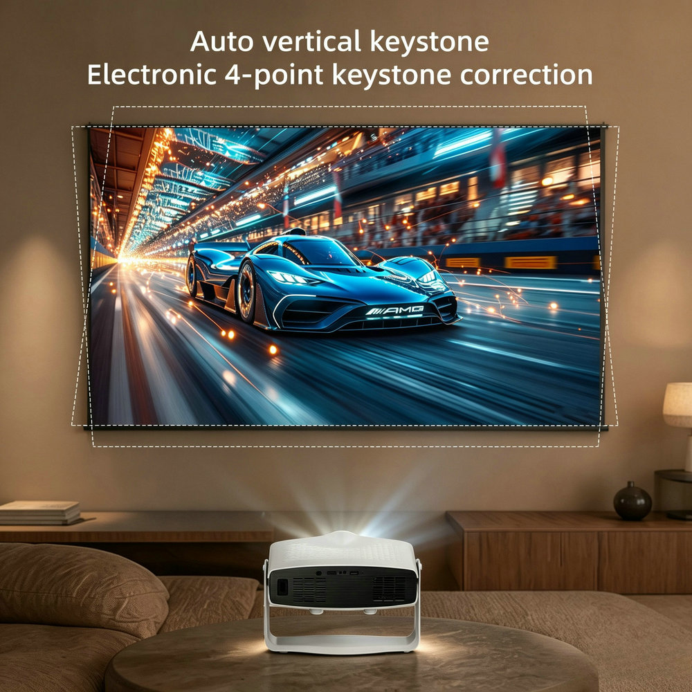 Проектор с ЖК-экраном, разреше – обзор и цена Auto Focus Keystone Correction Projector