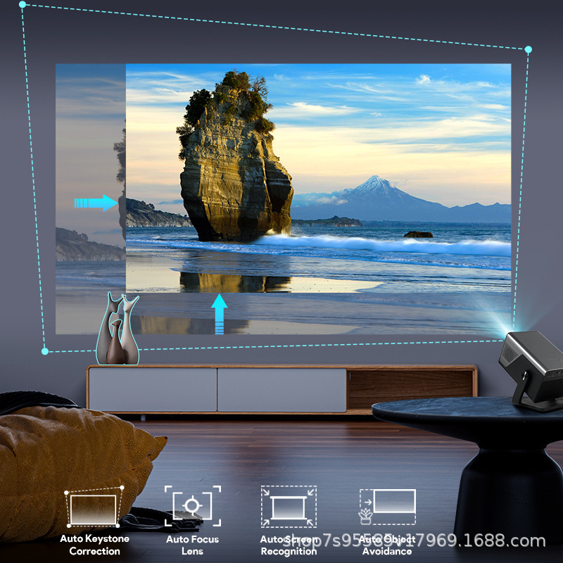 Умный проектор LGOODVIN X7AR,  – обзор и цена Auto Focus Keystone Correction Projector