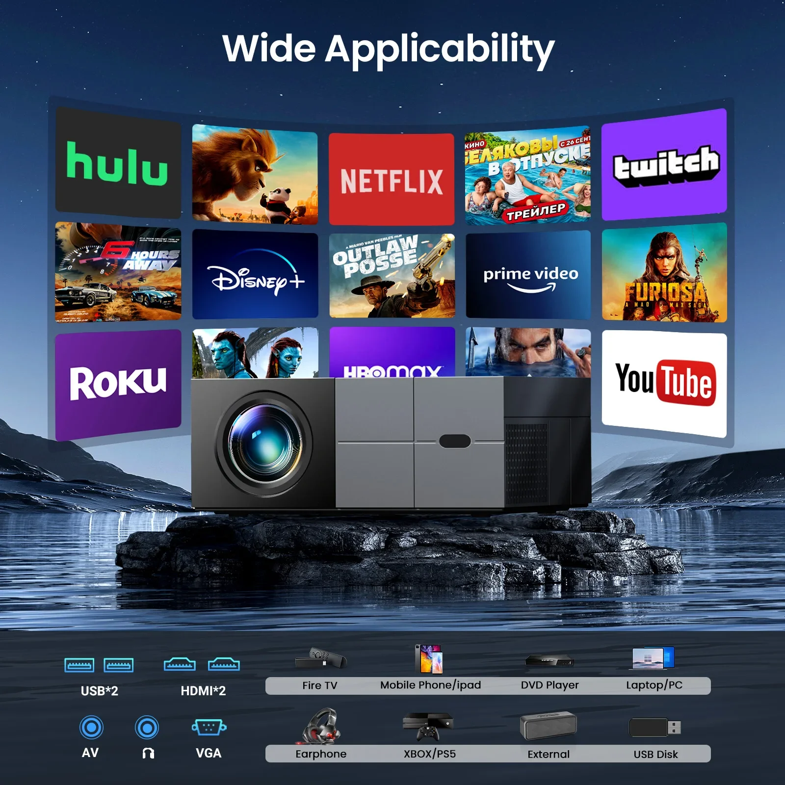 Новинка 2025: Портативный 4K S – обзор и цена 4K Smart Projector Android 11 Wifi 6