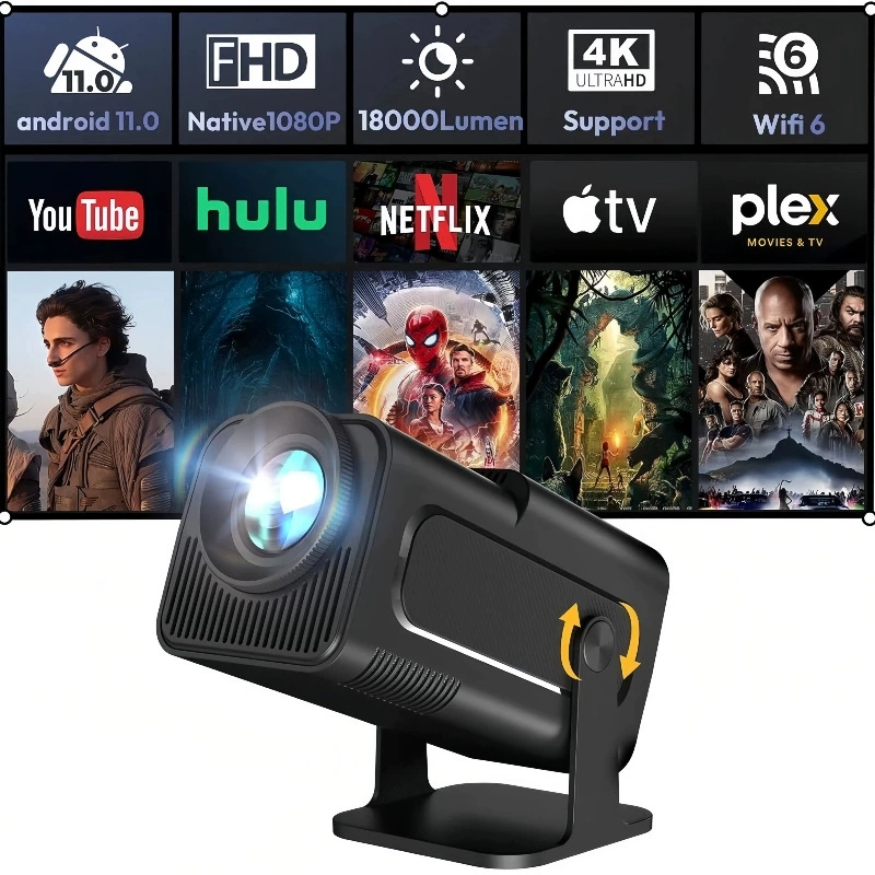 Новый портативный смарт-проект – обзор и цена 4K Smart Projector Android 11 Wifi 6