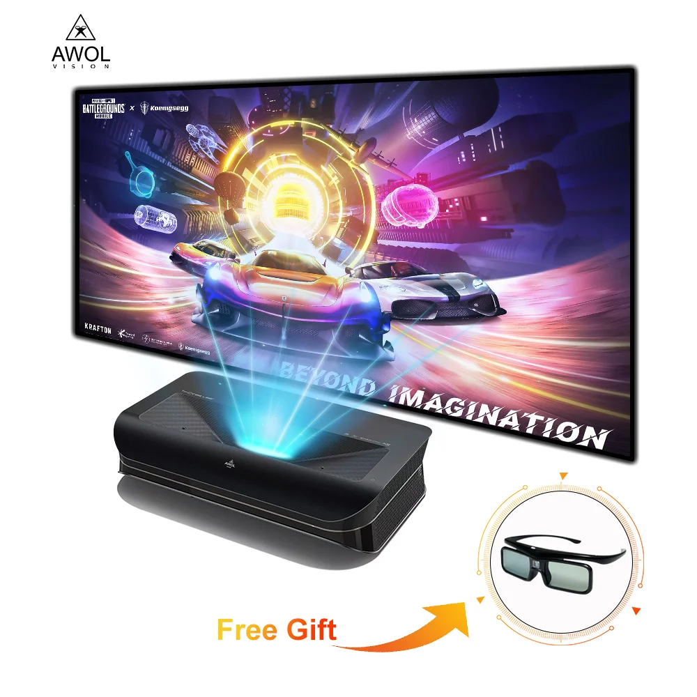 AWOL 3000 3500 Pro Ультракорот – обзор и цена Ultra Short Throw Laser Projector 4K