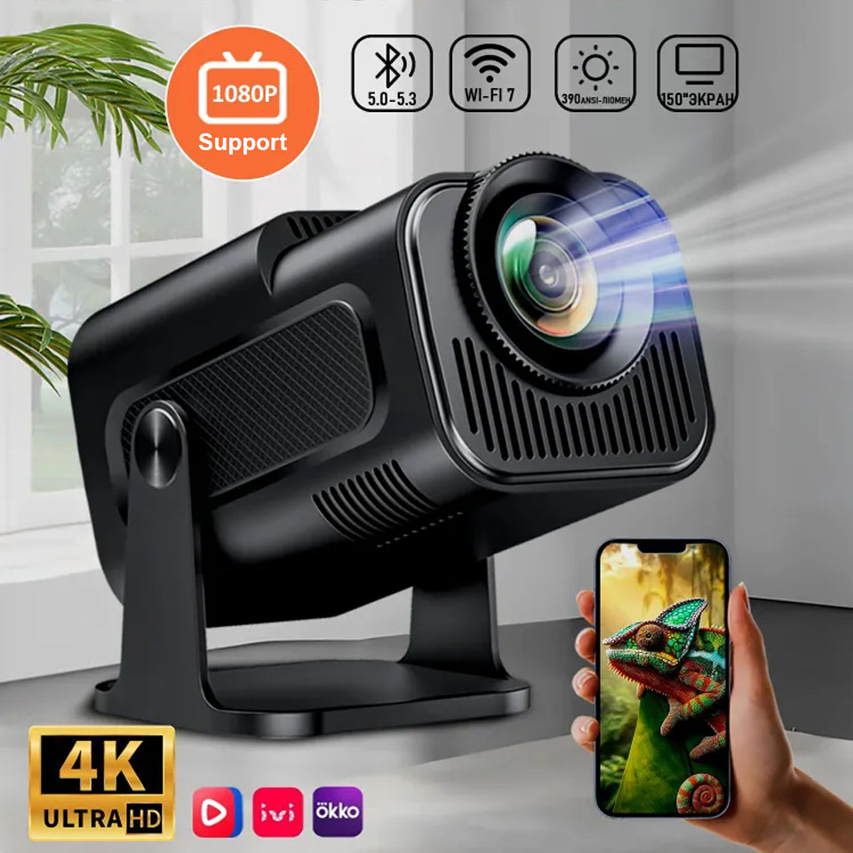 Портативный проектор, поддержк – обзор и цена 4K Smart Projector Android 11 Wifi 6