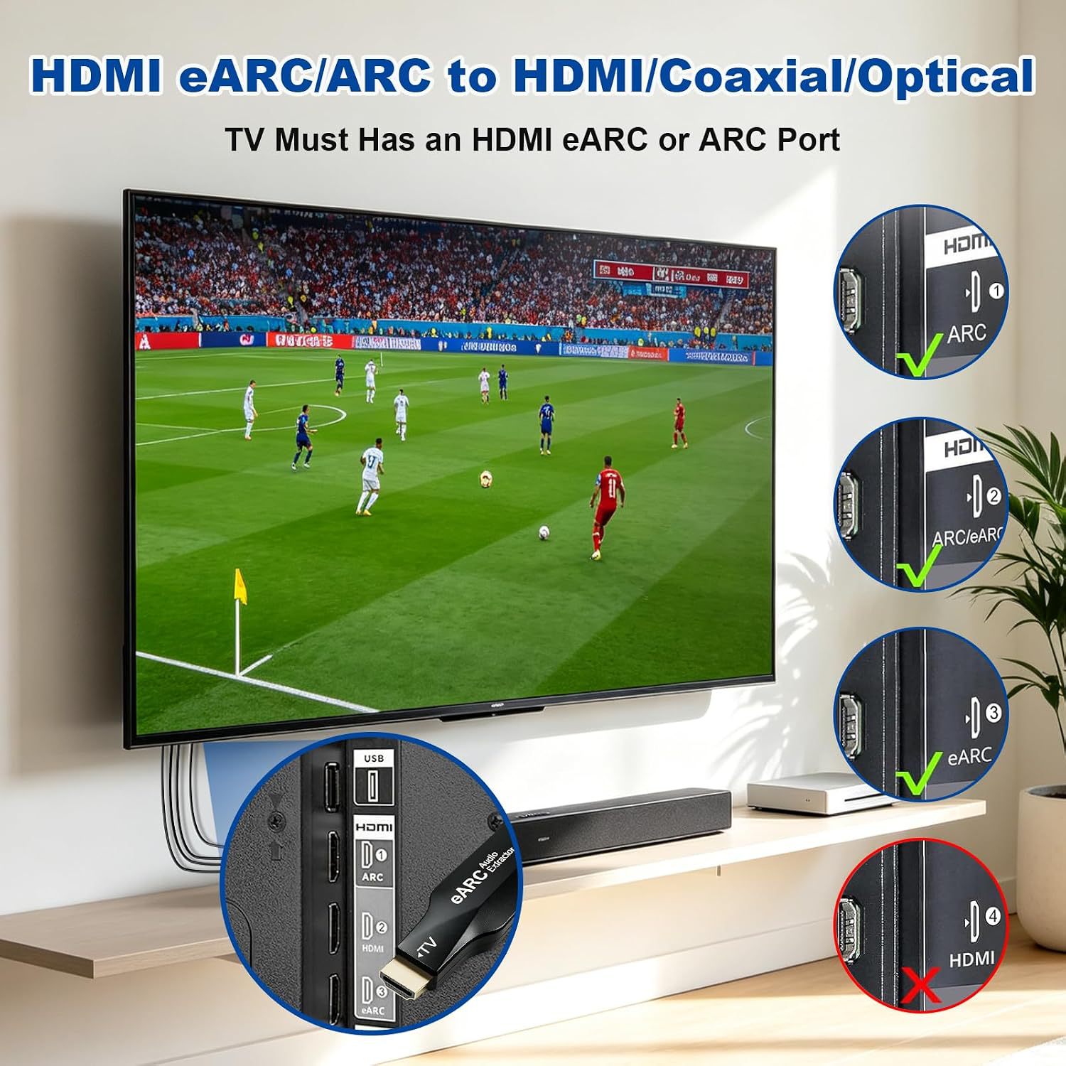 Аудиоэкстрактор HDMI eARC/ARC  – обзор и цена Optical Audio Hdmi Earc Extractor