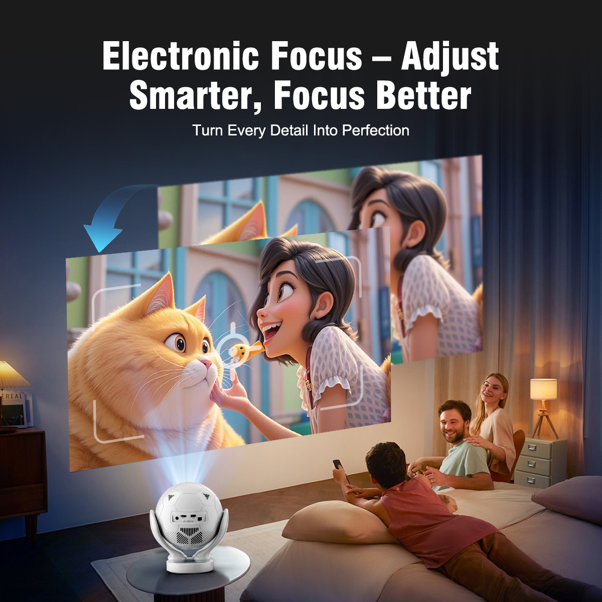 Проектор Magcubic с голосовым  – обзор и цена Auto Focus Keystone Correction Projector