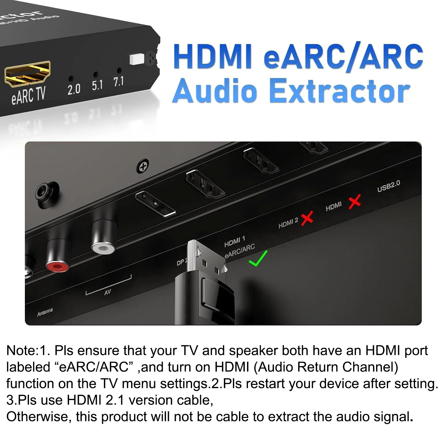 192 кГц, устройство для извлеч – обзор и цена Optical Audio Hdmi Earc Extractor