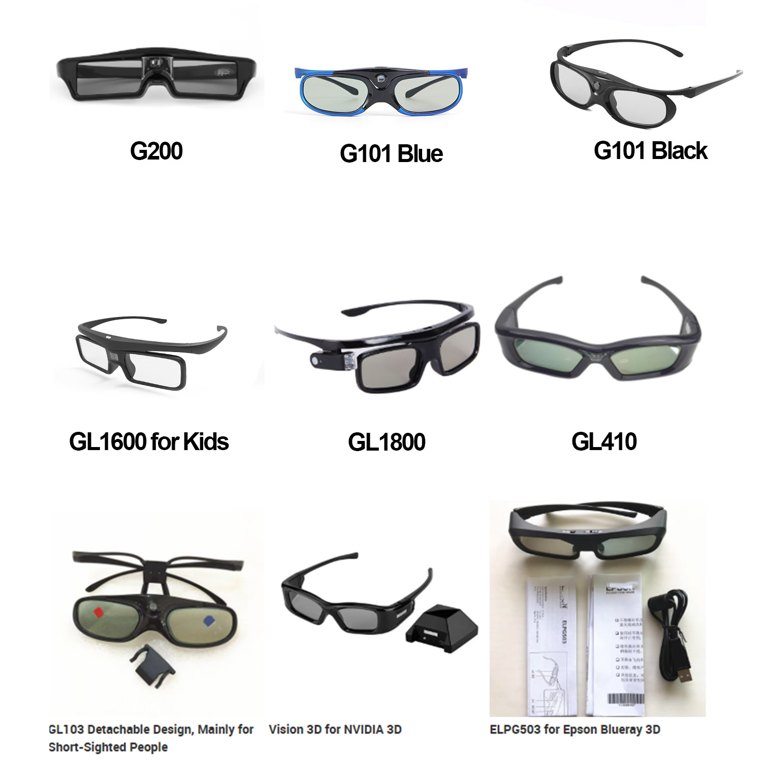 Универсальные 3D-очки Yinzam д – обзор и цена Active 3D Glasses Dlp Link Projector