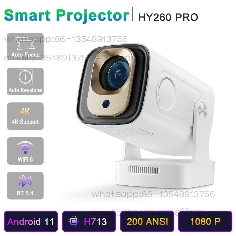 Мини-проектор HY260PRO Smart н – обзор и цена 4K Smart Projector Android 11 Wifi 6