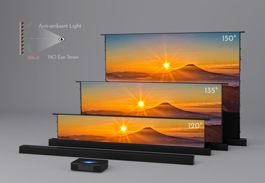 R 110-дюймовый проекционный эк – обзор и цена Ultra Short Throw Laser Projector 4K