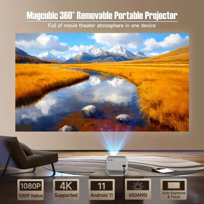 Проектор 650ANSI Smart L018 4K – обзор и цена 4K Smart Projector Android 11 Wifi 6