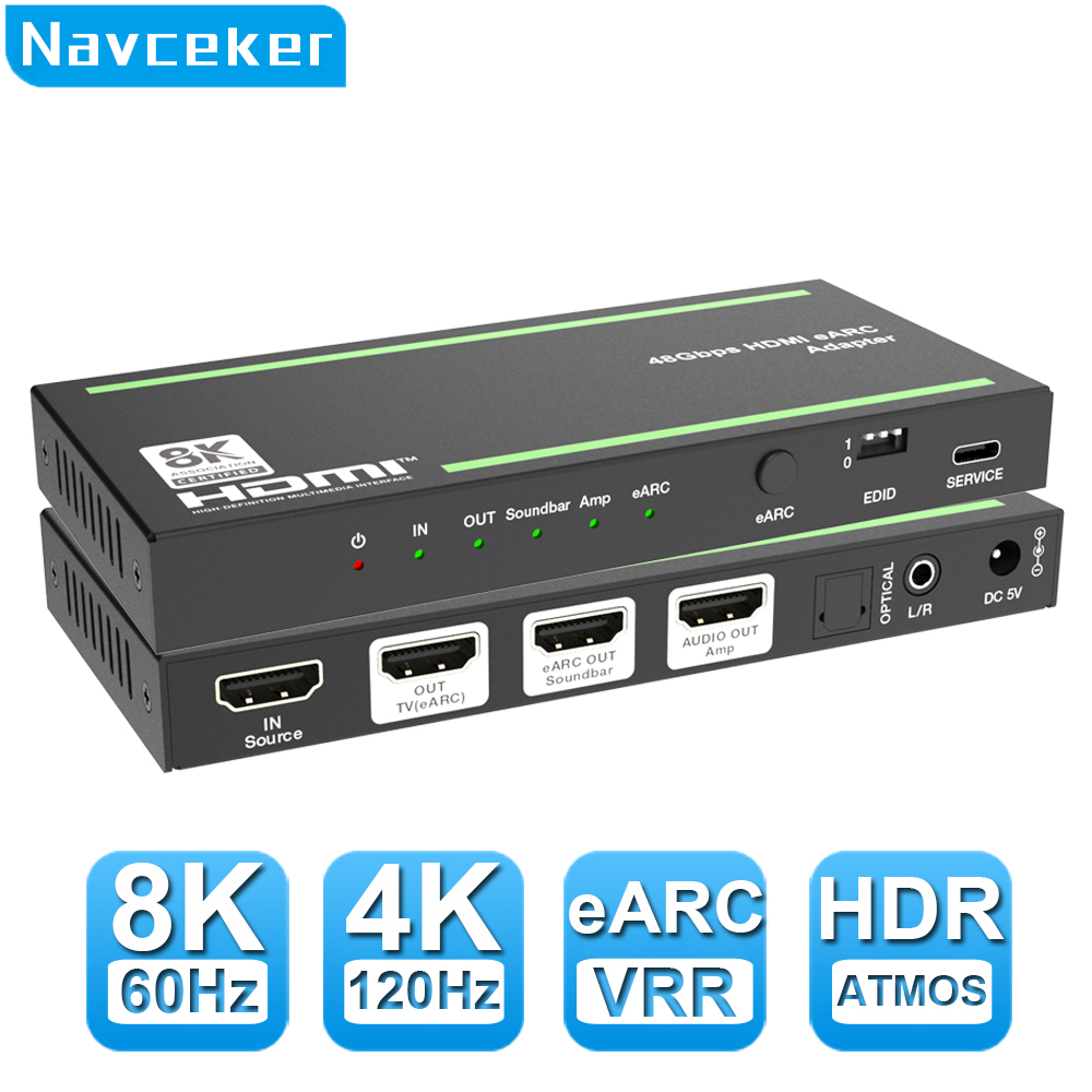 Navceke 4K 120Hz HDMI 2.1 EARC – обзор и цена Optical Audio Hdmi Earc Extractor